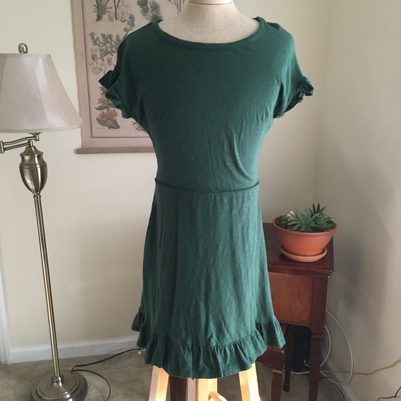 ModCloth Green Ruffle Dress - Picture 2 of 6